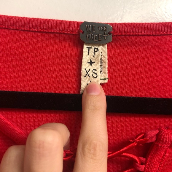 free people red top - Picture 2 of 2